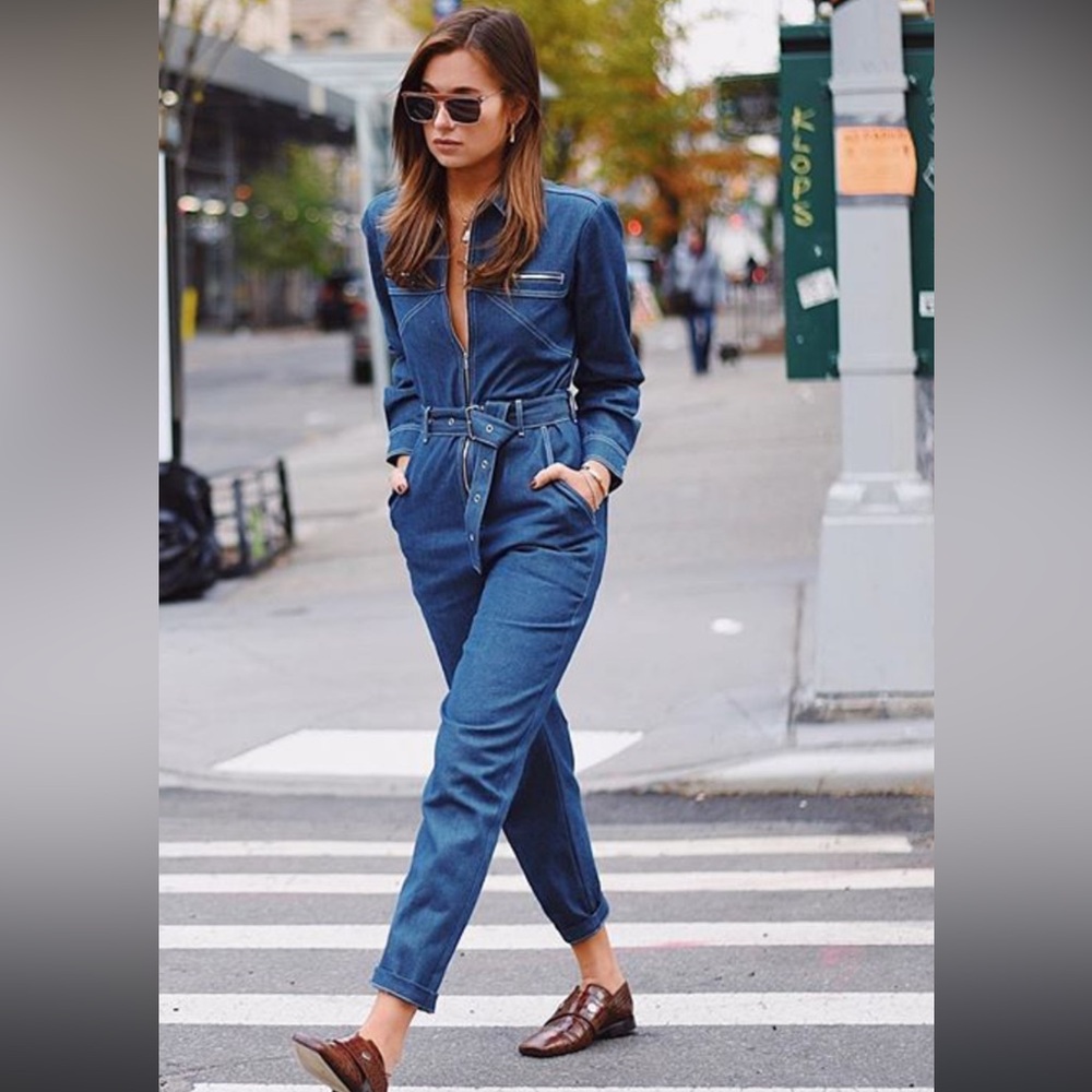 WeWoreWhat Utility Denim Jumpsuit